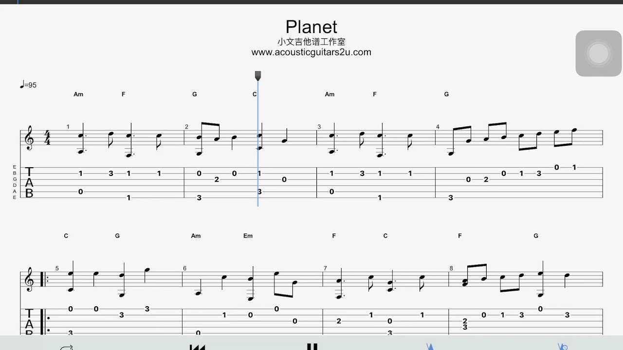 吉他谱 - planet