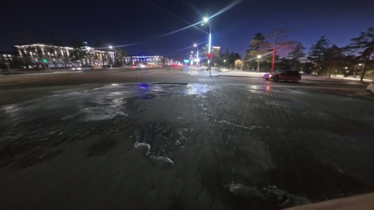 Прогулка по Павлодару, 19 февраля 2026 года. Прошёл по улице Сатпаева от ресторана Ribai