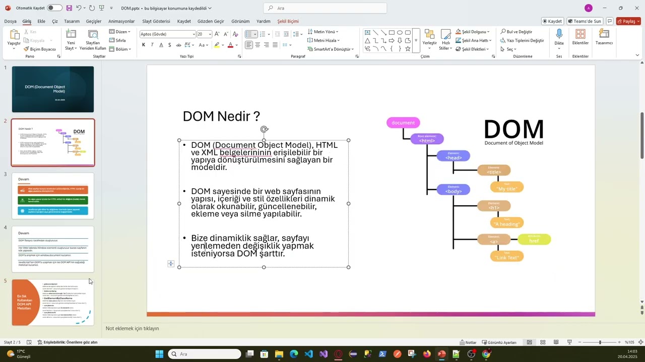 DOM (Document Object Model) Nedir ?