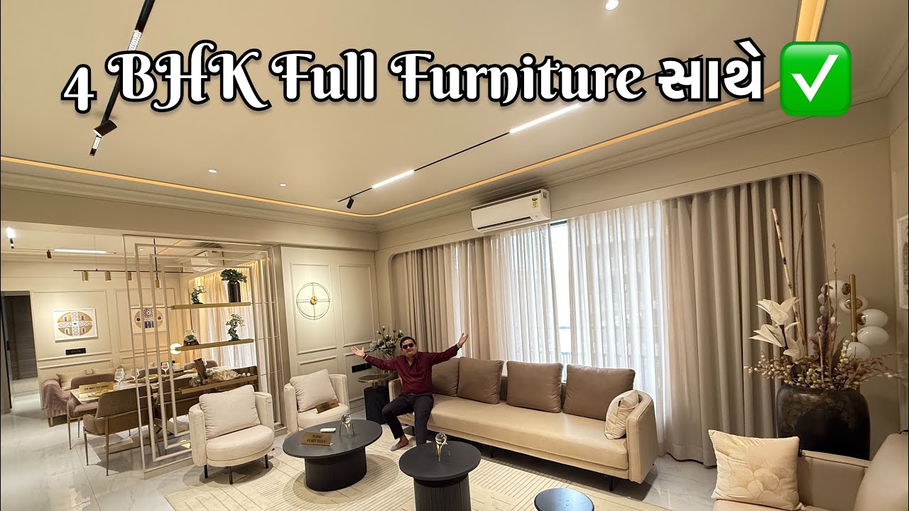 Fully Furnished 4 BHK in Raysan Gandinagar😱 | 348 Sq Yard Luxury HomeTour | Gujarat RealEstate Guide