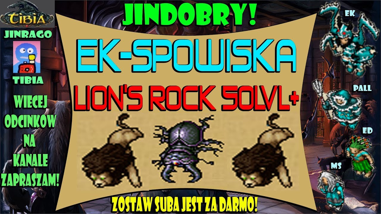 Tibia - Lion's Rock 50lvl+ EK-spowiska
