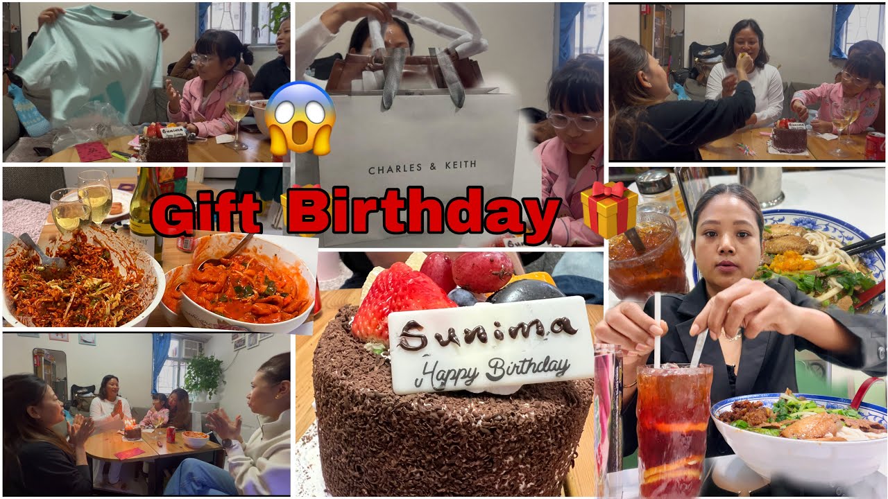 ￼ surprise birthday￼ gift🎂🎁sunima lai aja 😱 #hongkong 🇭🇰#anjudhimal 