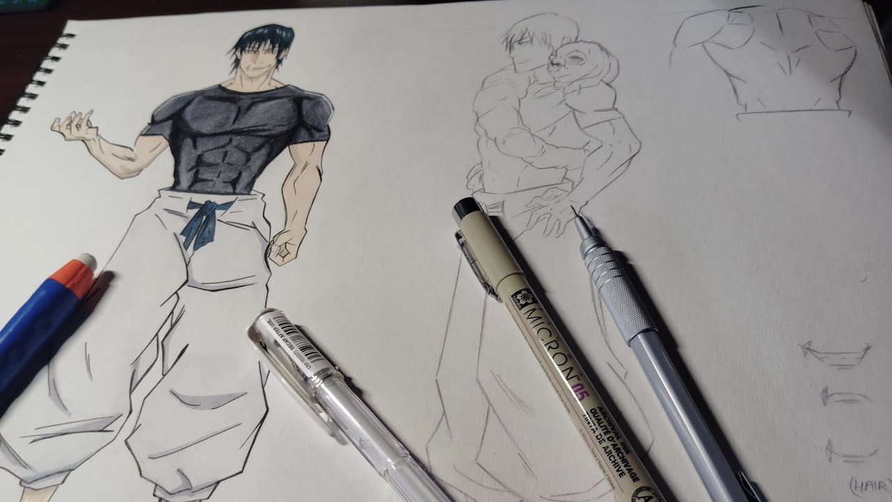 Finally completing my drawing of TOJI FUSHIGURO!!🔥( Timelapse )