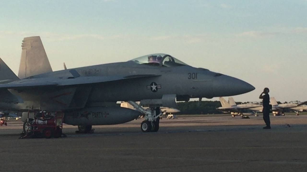VFA 87 plane captain launch