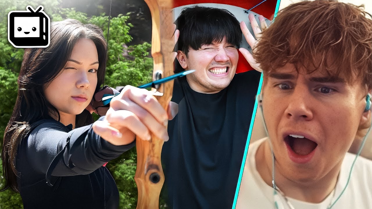 Blau Reacts to OfflineTV Tries Archery Again