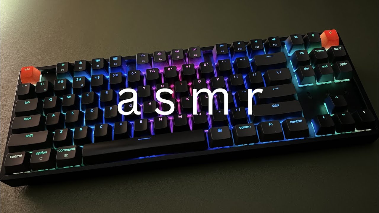 Chill Typing ASMR Red Switch Mechanical Keyboard Sounds / No Talking 耳かき /  해주세요 / 奥术魔刃