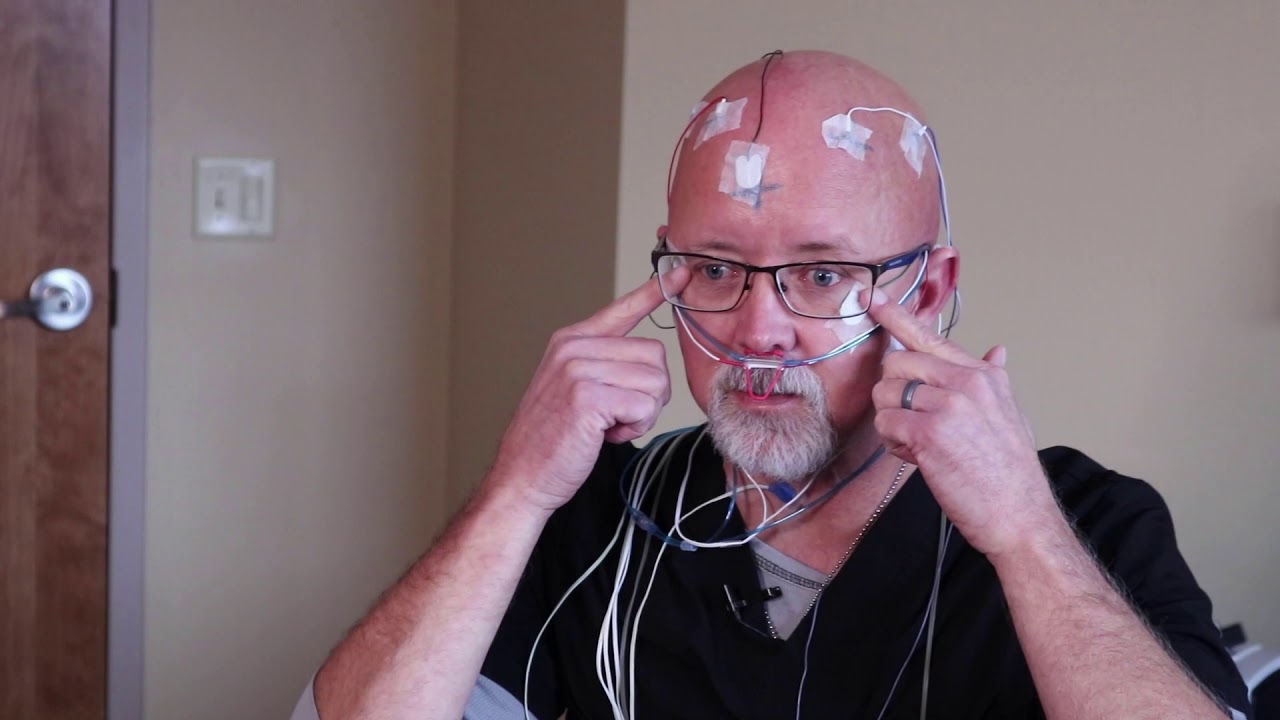 What happens during an in-lab sleep study?