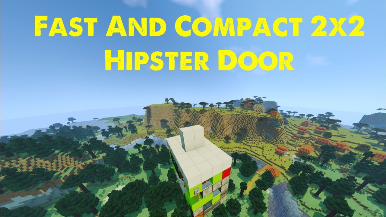 Fast And Compact 2x2 Hipster Door | FIRST VIDEO | TUTORIAL | JAVA | [1.16.100+]
