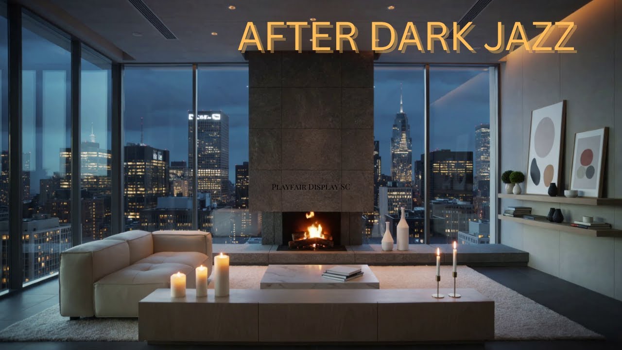 Smooth Jazz After Dark 🌃 Fireside Urban Relaxation