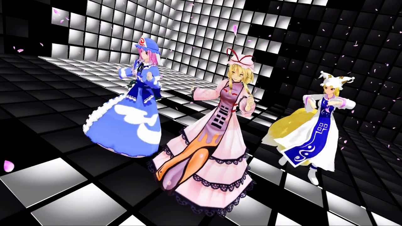 【東方MMD】　Spring Shower　八雲紫・八雲藍・西行寺幽々子・魂魄妖夢