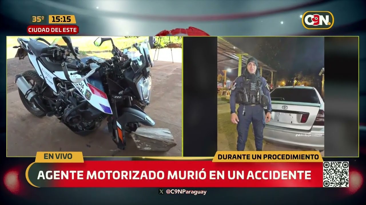 Agente motorizado murió en un accidente