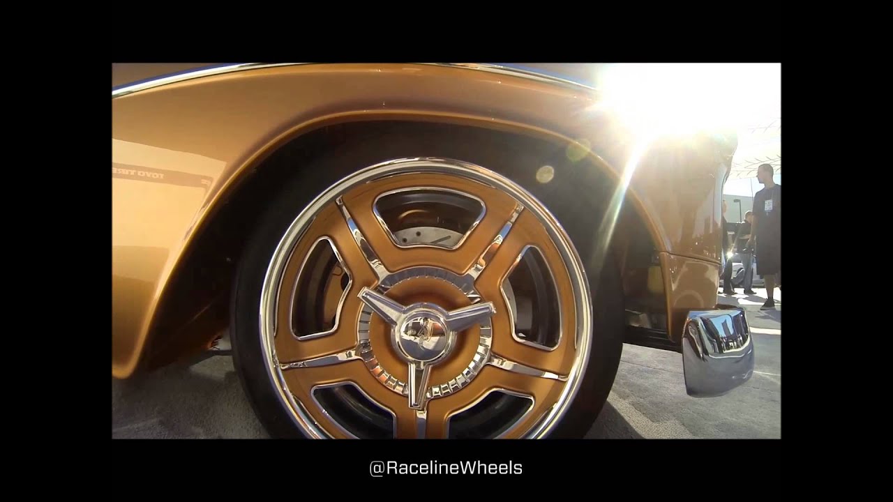 Ralph Holguin's 1955 Bel Air made the top 125 builds at SEMA on Raceline Scoundrel Wheels