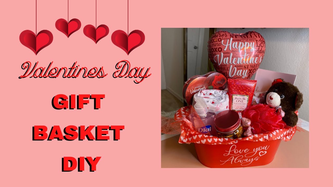 LAST MINUTE VALENTINES GIFT BASKETS DIY // Valentine’s Day gifts // Under $10 valentines basket