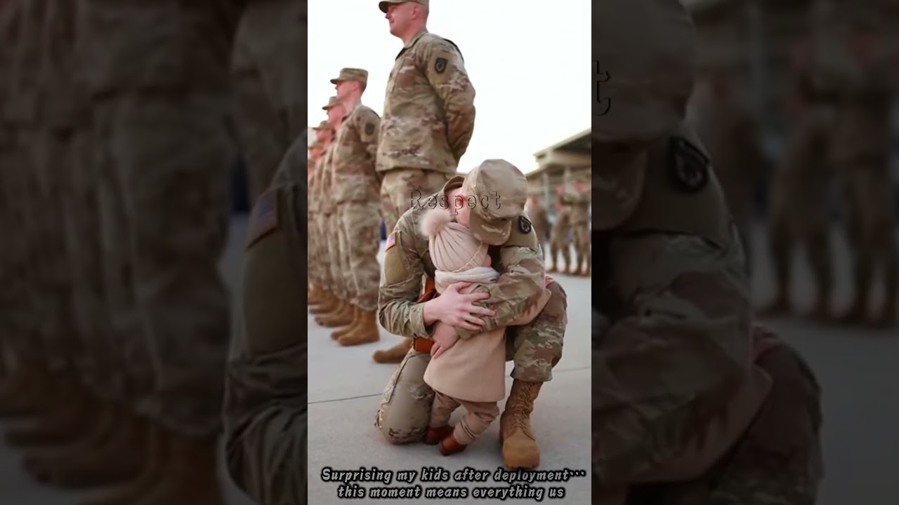 Surprising my kids after deployment&hellip;this moment means everything us 🥺💕#MilitaryReunion #DadIsHome