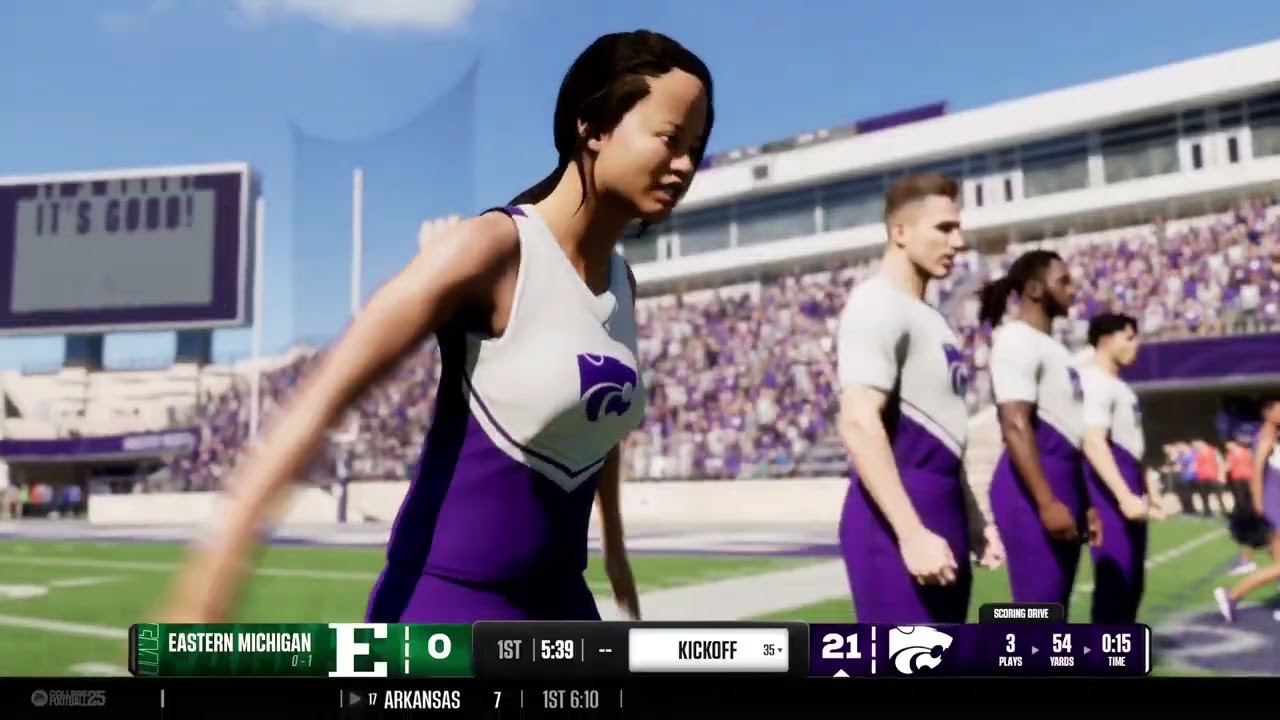 Storm TV - EA Sports College Football 25 Season 6 Game 2 E. Michigan Eagles 0-1(0-0) at 1Kansas Stat
