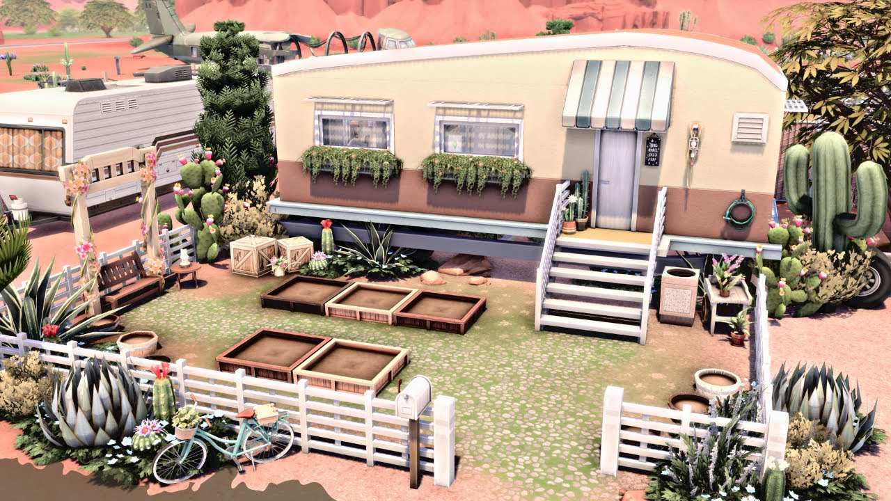 TRAILER HOME 🏡 Base Game & Strangerville | The Sims 4 Speed Build | No CC