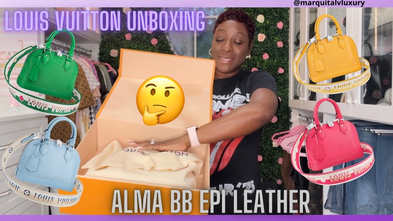 😱 LOUIS VUITTON UNBOXING | ALMA BB EPI | ALMA BB LOUIS VUITTON EPI | ALMA BB LV | MARQUITALVLUXURY