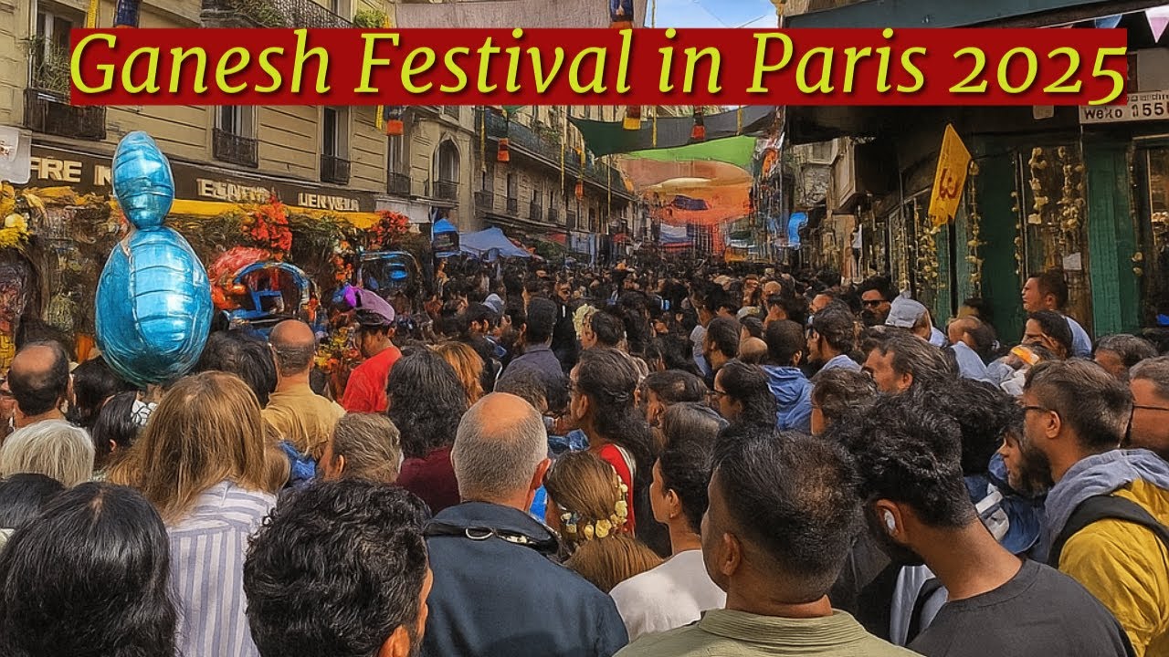 Ganesh Chaturthi Paris 2025 #walktrough #love#song#music