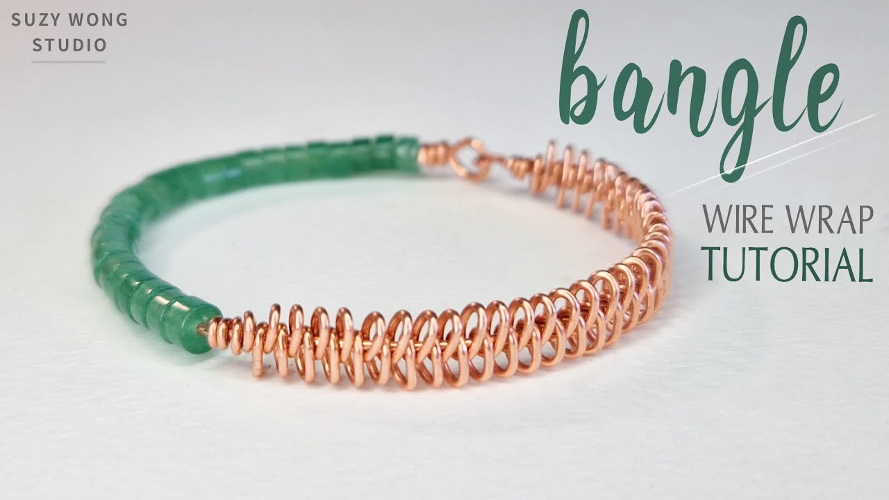 Simple Wire Wrap Bangle Tutorial | DIY Bracelet| Easy Bangle |DIY Jewelry |How to make