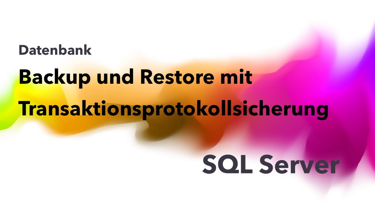 Backup-Sicherung und Restore-Wiederherstellung mit Transaktionsprotokollsicherungen auf SQL Server