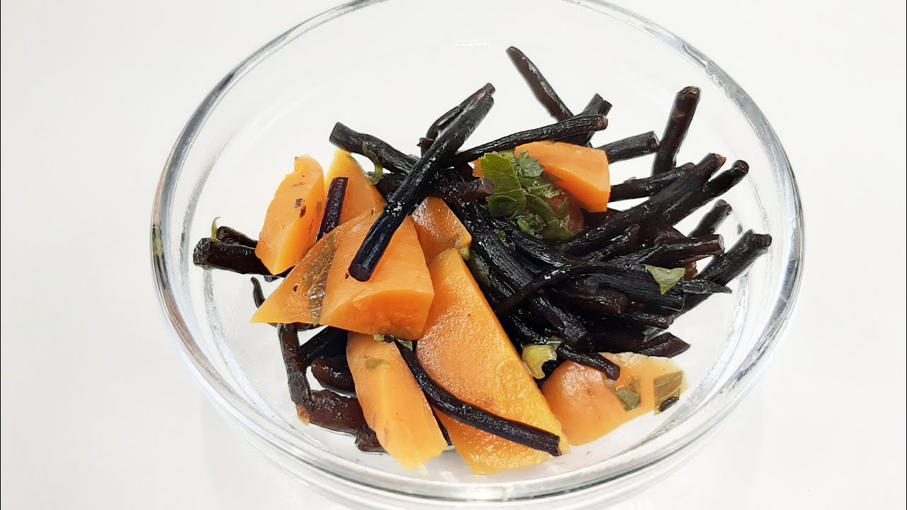 ALGA HIZIKI con ZANAHORIA como cocinar con algas - depurativo y alcalinizante Macrobiótica