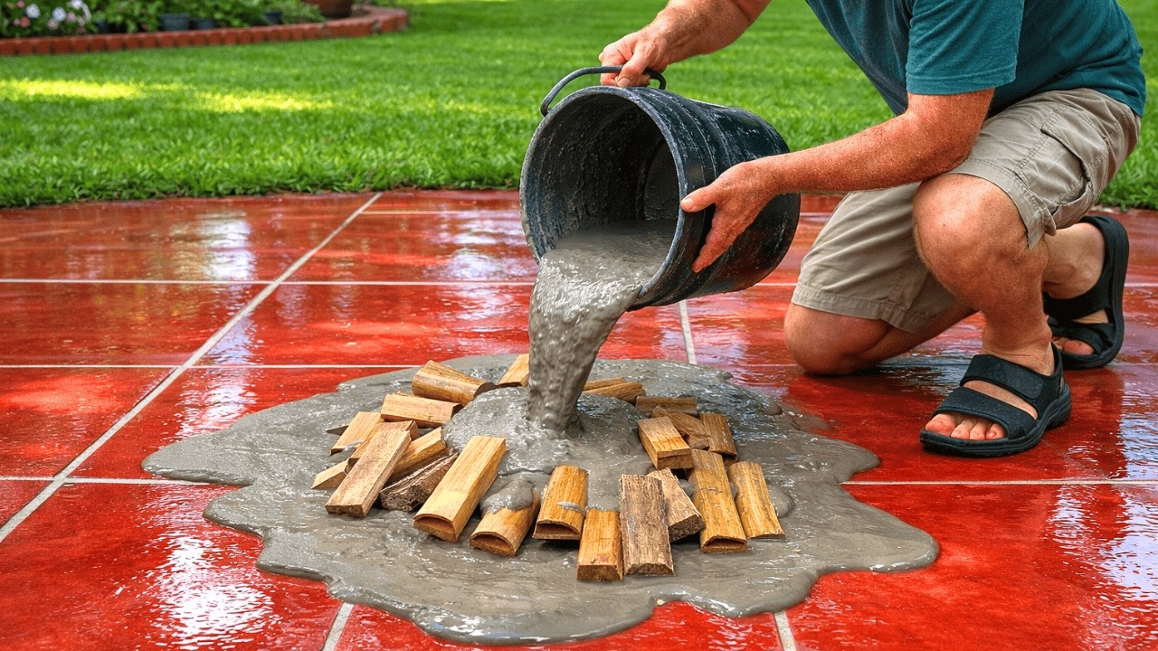 From Trash to Treasure: I Made a Beautiful Cement Flower Pot From Old Bamboo!