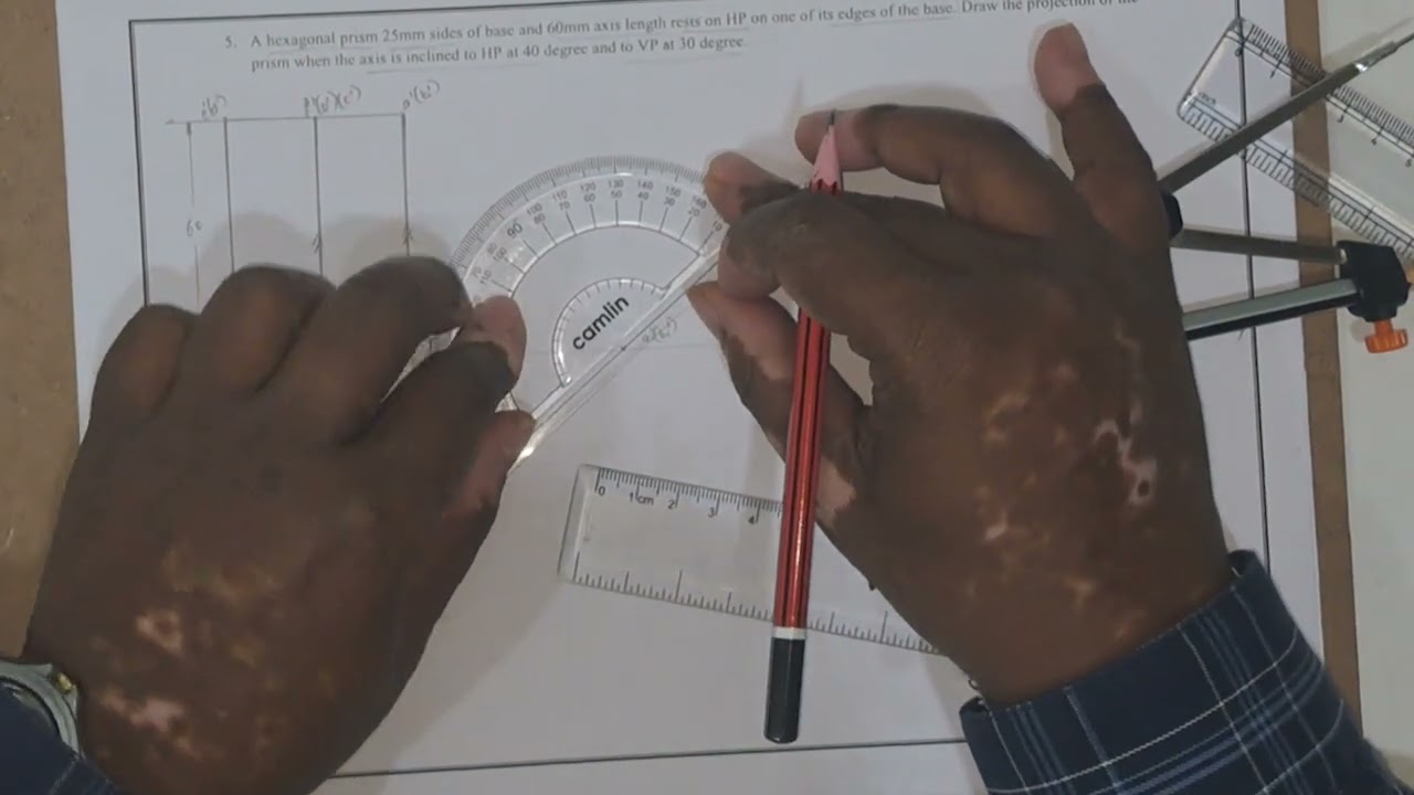 CAED Solid 5- Hexagonal Prism base edge on HP