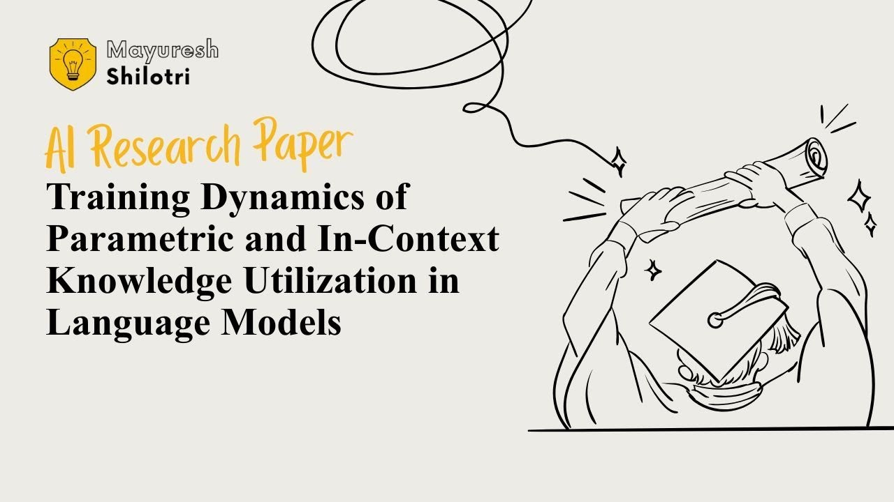 Training Dynamics of Parametric and In-Context Knowledge Utilization in Language Models