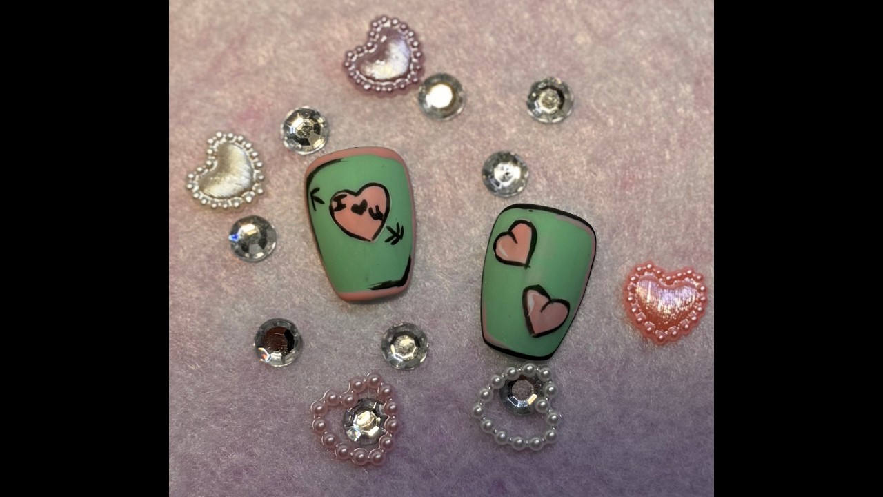 Easy Fun Valentine's Nails