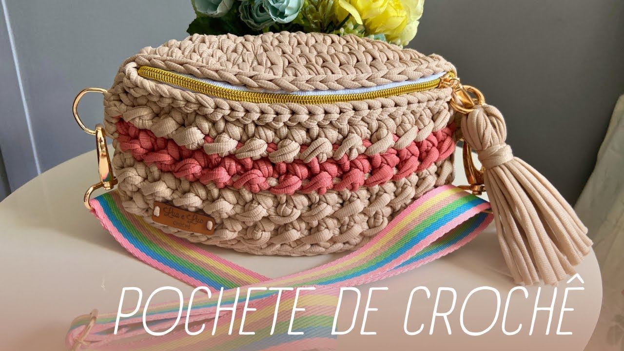 Pochete de crochê com Fio de Malha