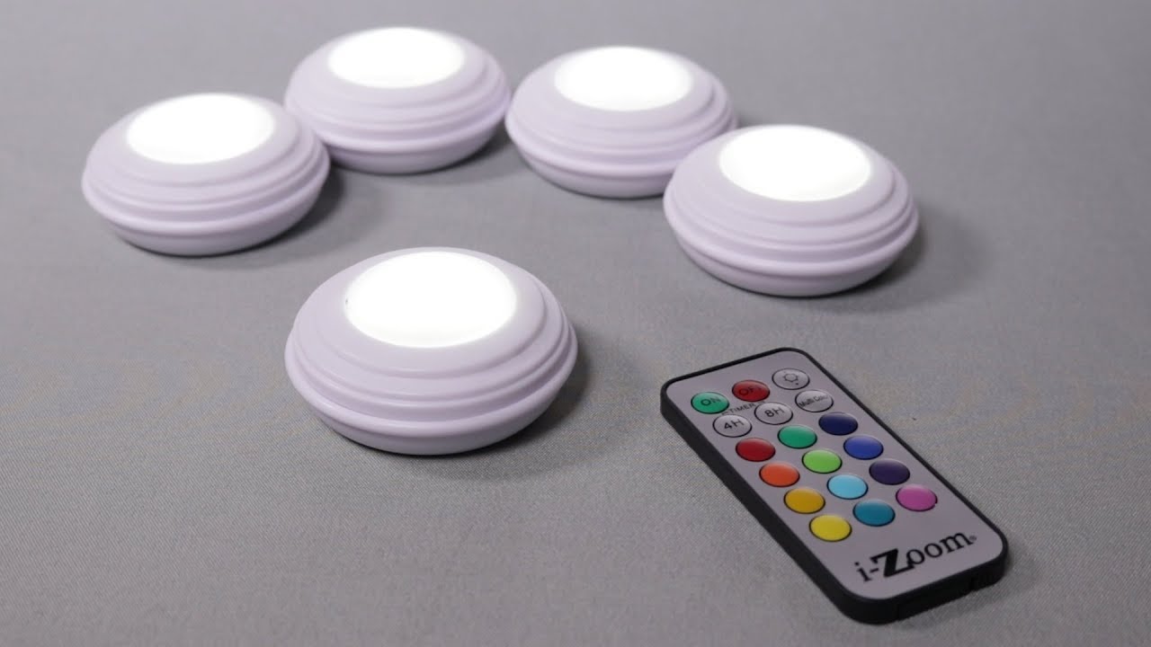 5pk i-Zoom Wireless LED Accent Lights &ndash; 12 Colors Of Ambience