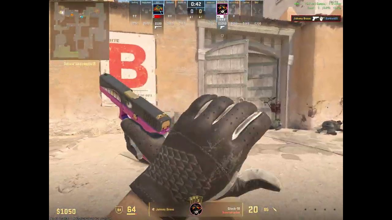 Pistol clutch 1vs4 Dust II 08.04.25 || Counter Strike 2