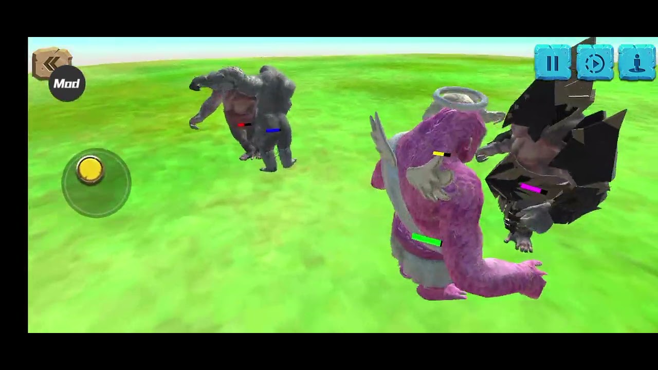 Team unit versus each other in animal Revolt battle simulator