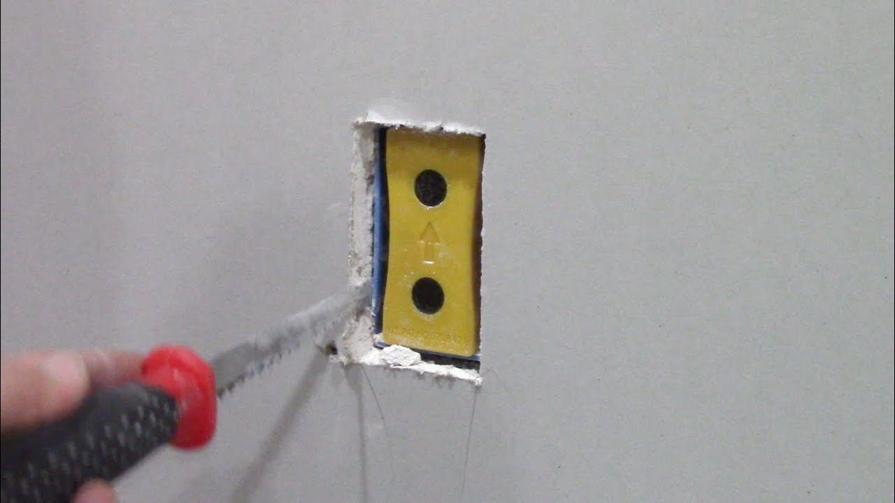 How to cut out drywall electrical outlet boxes with Blind Mark