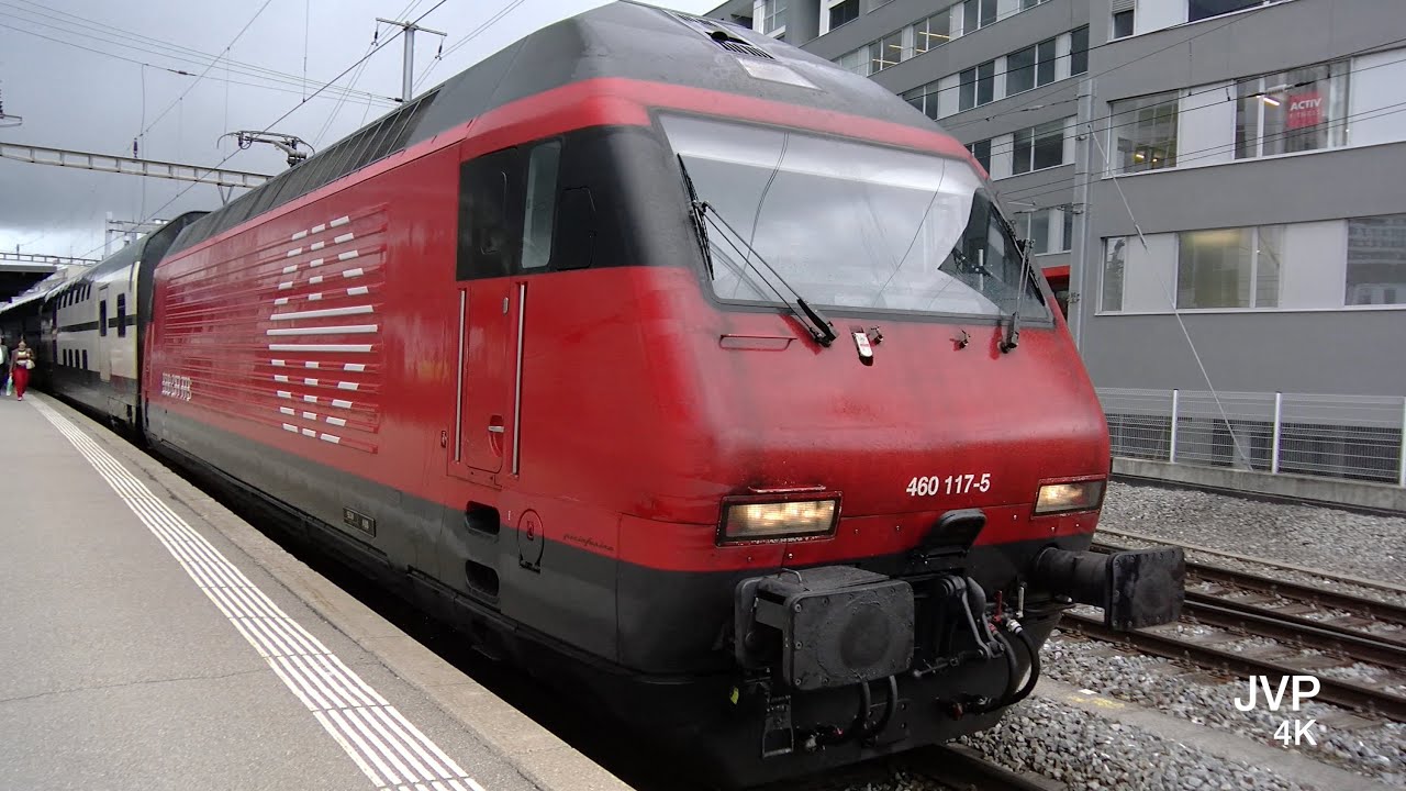 4K UHD Fribourg - Freiburg  SBB CFF FSS Station.