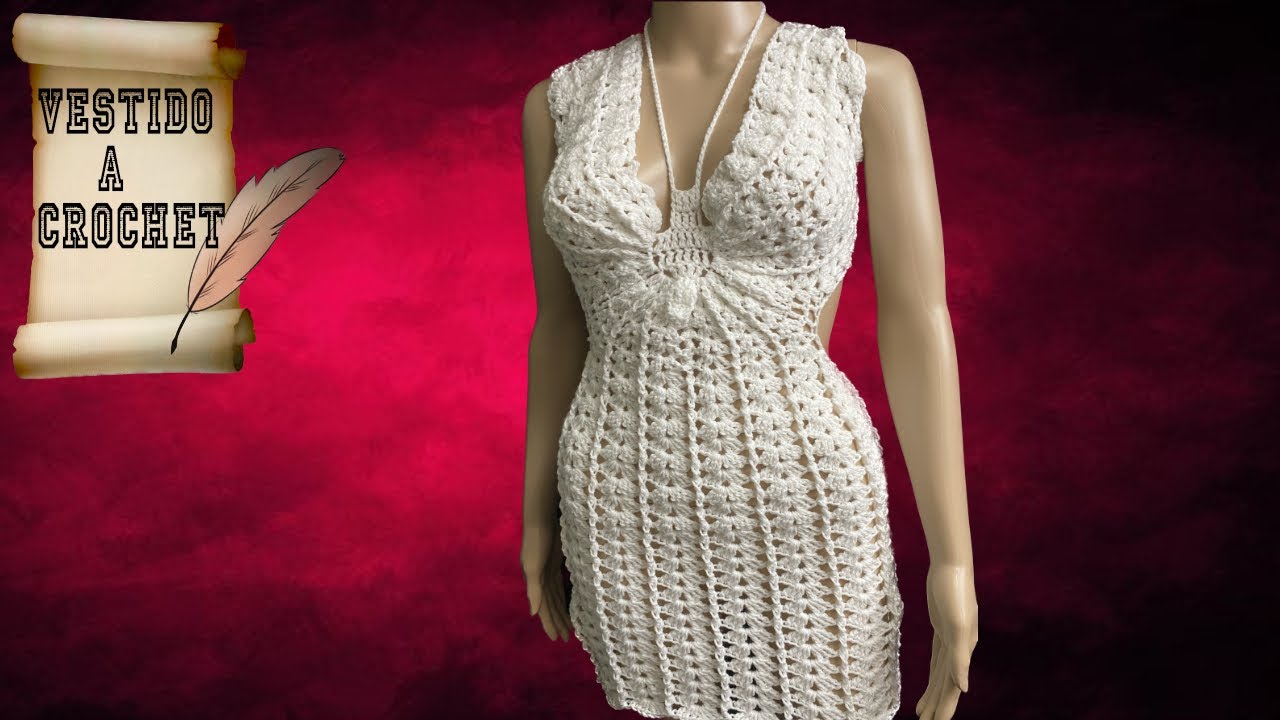 PASO A PASO PARA TEJER VESTIDO A CROCHET  MARIPOSA PARTE #2