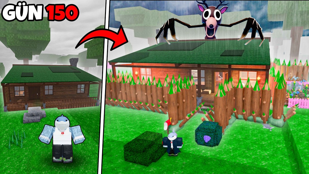 SIFIRDAN 99 GÜNDE EV YAPTIM! - Roblox Ormanda 99 Gece
