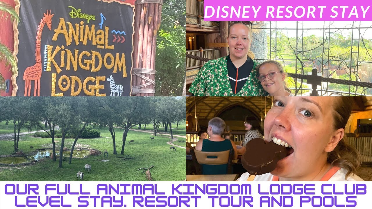 Our full Animal Kingdom Lodge club level experience. Savannah view. Trying all the pools and slides