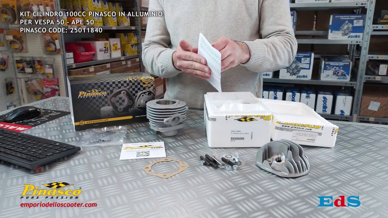 PINASCO Unboxing 🇮🇹 | Kit Vespa 50 APE 55mm 100cc Alluminio - 25011840