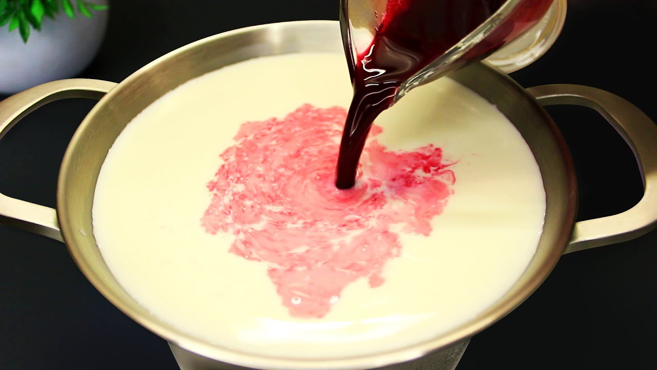 Gießen Sie Rote Bete in kochende Milch! Ich gehe nicht mehr in den Laden! Nur 3 Zutaten