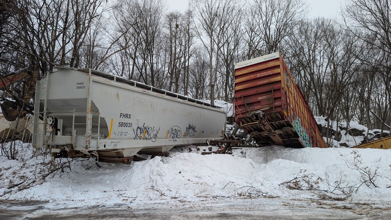 RBMN Derailment in Old Forge PA | Derailment clean up footage plus photos!