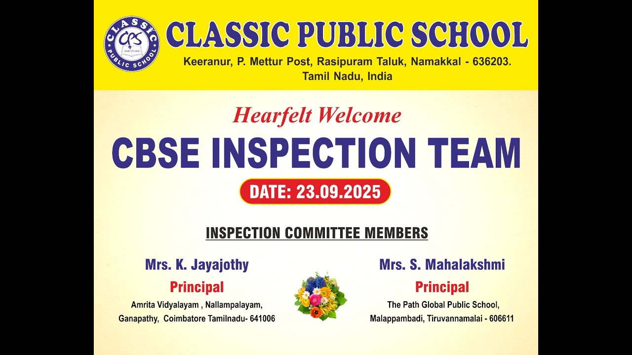 Classic Public School Affiliation Inspection