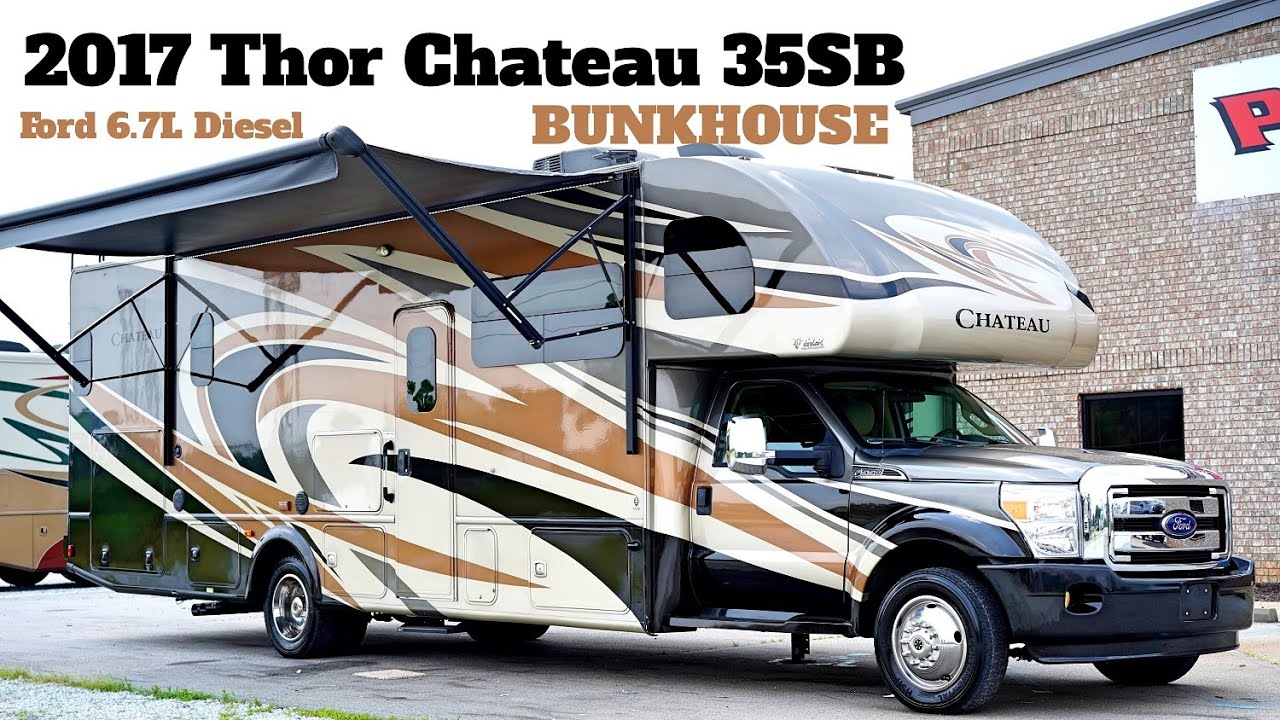 2017 Thor Chateau Super C 35SB Bunkhouse Ford F550 6.7L Diesel Motorhome - $149,900