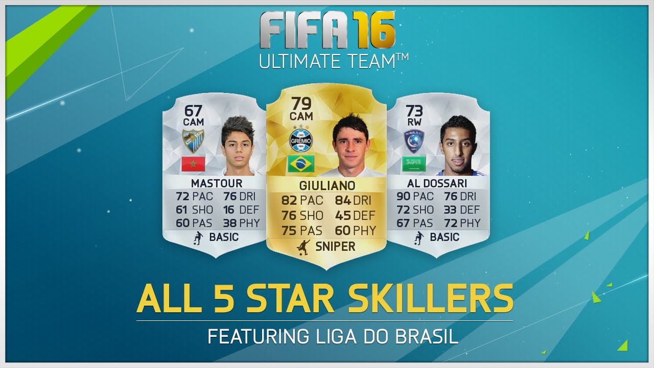 All New 5 Star Skillers ft. Liga do Brasil | FIFA 16