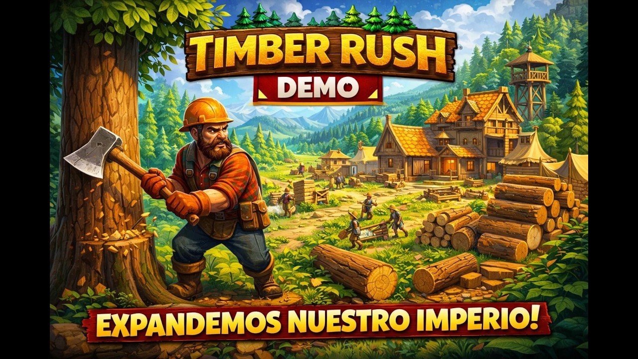 TIMBER RUSH – DEMO | Empezando desde cero y construyendo mi imperio forestal 🌲