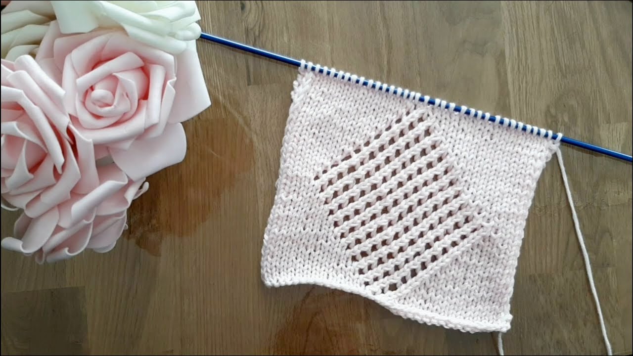 Rombo traforato ai ferri n° 186/Knitted openwork rhombus pattern /Rombo calado a dos agujas