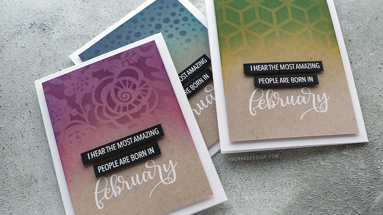 Ink Blended Stenciling with Distress Inks