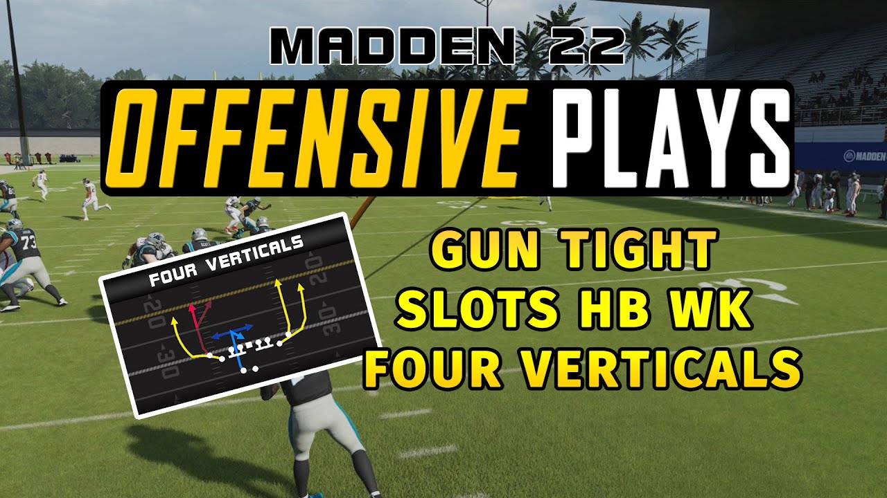 Best Man Press Beater From Gun Tight Slots HB Wk Formation | Four Verticals |  Madden Tips and Plays
