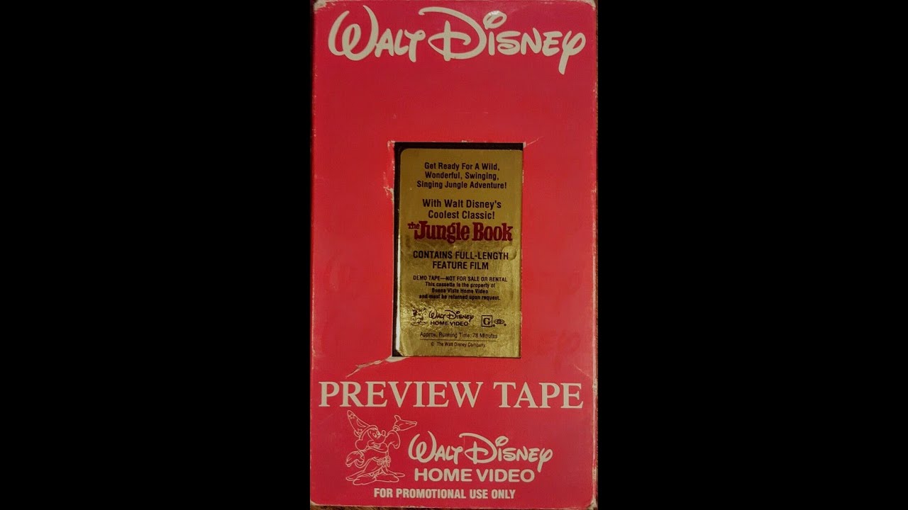 Opening to The Jungle Book 1991 VHS (Demo Tape)