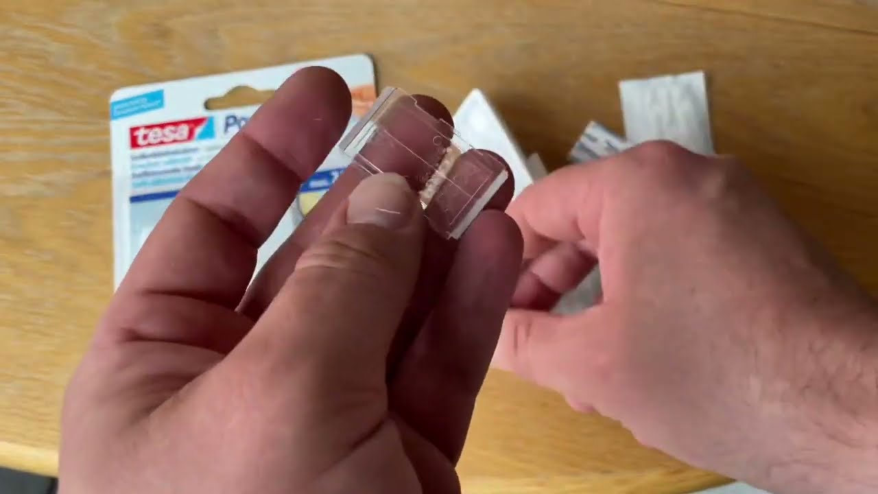 Tesa Power Strips adhesive hooks Large Unboxing and instructions